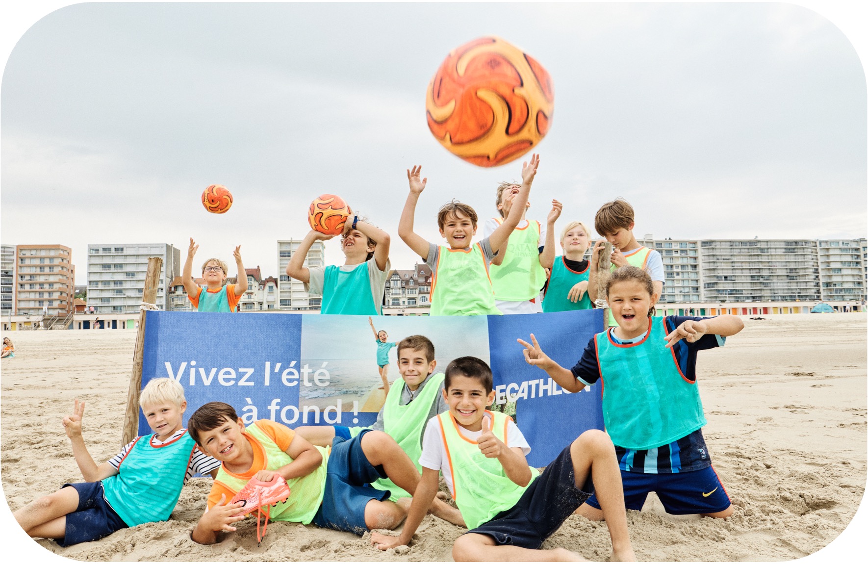 Enfants équipés sur l'activation Decathlon